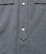 STILL BY HAND "SH02234" Cotton wool band collar shirt