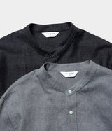 STILL BY HAND "SH02234" Cotton wool band collar shirt