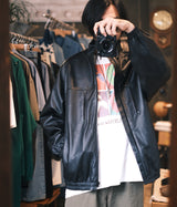 SSSTEIN "LEATHER WINDBREAKER JACKET"