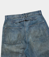 A.PRESSE "Vintage Military Denim Trousers"