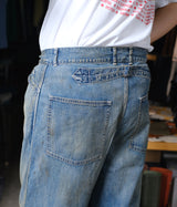 A.PRESSE "Vintage Military Denim Trousers"