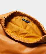 COMESANDGOES "COW LEATHER DRAWSTRING BAG (LARGE)"