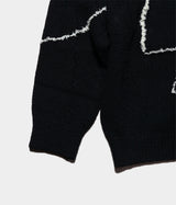 YOKE "CONTINUOUS LINE EMBROIDERY SWEATER"