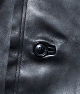 YOKE "CUT-OFF LEATHER CAR COAT"