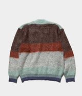 YOKE "MOHAIR BORDER CREWNECK SWEATER"