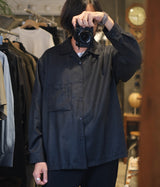 STILL BY HAND "SH04233" Open collar shirt