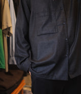 STILL BY HAND "SH04233" Open collar shirt