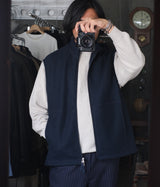 STILL BY HAND "VE02233" zip up vest