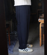 STILL BY HAND "PT05233" stripe easy pants