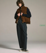 A.PRESSE "Suede Down Vest"