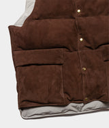 A.PRESSE "Suede Down Vest"
