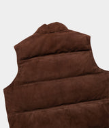 A.PRESSE "Suede Down Vest"