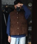 A.PRESSE "Suede Down Vest"