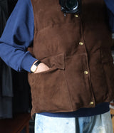 A.PRESSE "Suede Down Vest"