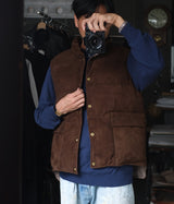 A.PRESSE "Suede Down Vest"