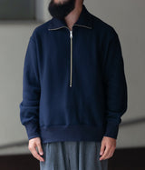 STILL BY HAND "CS01234" Half-Zip Pullover Sweatshirt