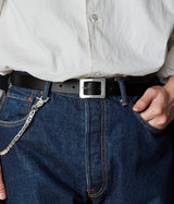 XOLO JEWELRY "Rectangular Buckle -Black Leather-"