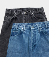 SSSTEIN "CHEMICAL BLEACHED DENIM JEANS"