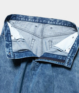 SSSTEIN "CHEMICAL BLEACHED DENIM JEANS"