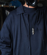 A.PRESSE "Cotton Knit Polo Collar Cardigan"