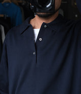 A.PRESSE "Cotton Knit L/S Polo Shirts"