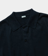 A.PRESSE "Cotton Knit Polo Collar Cardigan"