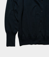 A.PRESSE "Cotton Knit Polo Collar Cardigan"