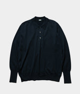 A.PRESSE "Cotton Knit L/S Polo Shirts"