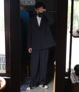 SSSTEIN "WINDPROOF NYLON WIDE EASY TROUSERS"