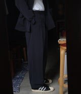 SSSTEIN "WINDPROOF NYLON WIDE EASY TROUSERS"