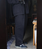 STILL BY HAND "PT03241" Garment-dye deep tuck pants