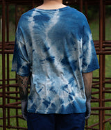FILMELANGE "DYLAN" Crewneck Tee (Ryukyu Indigo Dye)