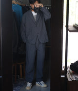 STILL BY HAND "PT02241" Garment-dye 4 tuck pants