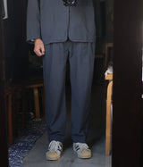 STILL BY HAND "PT02241" Garment-dye 4 tuck pants