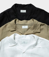 HERILL "Linen ramie open collar shirt"