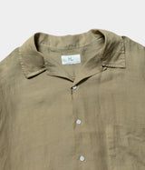 HERILL "Linen ramie open collar shirt"