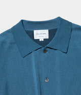 STILL BY HAND "KN01241" Melange knit polo cardigan