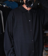 STILL BY HAND "KN01241" Melange knit polo cardigan