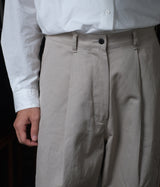 STILL BY HAND "PT07241" Linen mixed baker pants