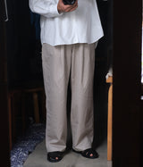 STILL BY HAND "PT07241" Linen mixed baker pants