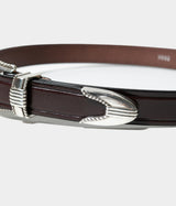 TORY LEATHER "3-Piece Silver Buckle Belt"