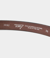 TORY LEATHER "3-Piece Silver Buckle Belt"