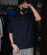 A.PRESSE "Cotton Knit S/S Polo Shirts"