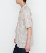 NANAMICA "Open Collar Panama Plaid S/S Shirt"