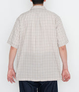 NANAMICA "Open Collar Panama Plaid S/S Shirt"