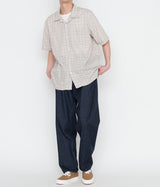 NANAMICA "Open Collar Panama Plaid S/S Shirt"