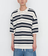 NANAMICA "Stripe Polo Sweater"
