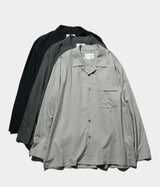 STILL BY HAND "SH08242" Cotton silk open collar shirt