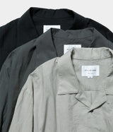 STILL BY HAND "SH08242" Cotton silk open collar shirt