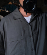 STILL BY HAND "SH08242" Cotton silk open collar shirt